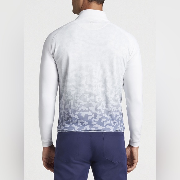 Peter Millar Perth Dip Dye Camo Performance Quarter-Zip Golf M. - Picture 2 of 9